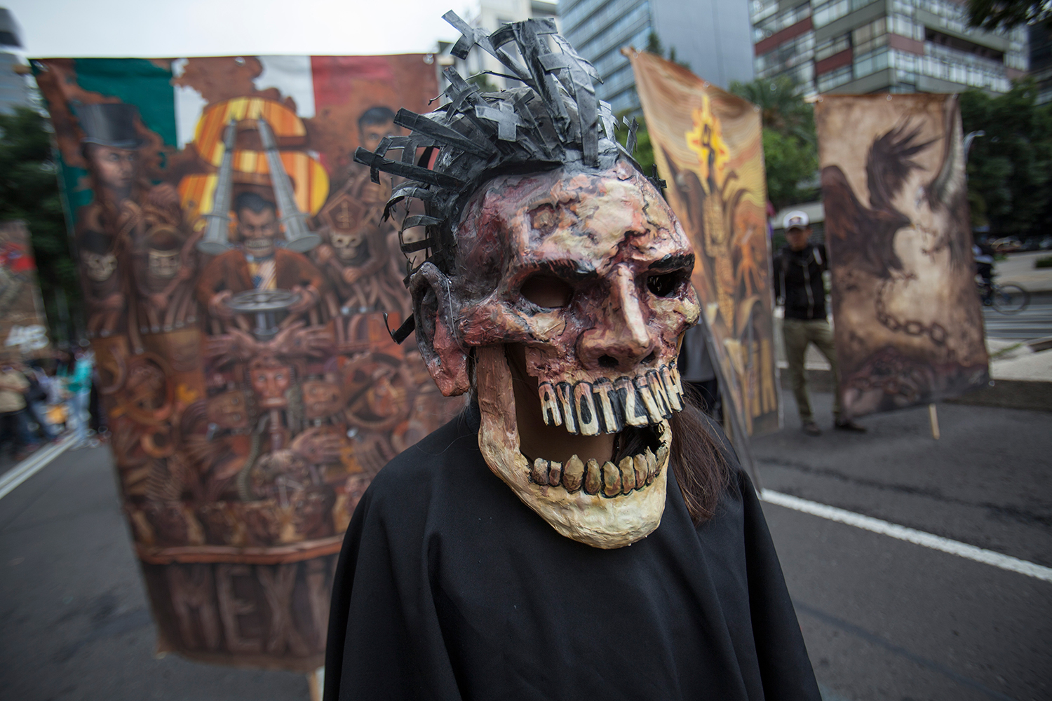 Una de las protestas en solidaridad con Ayotzinapa. Foto: Alejandro Saldívar