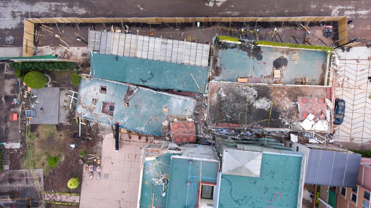 Rancho Tamboreo 11. Los escombros del colegio Enrique Rébsamen. 26 muertos. Foto: Alejandro Saldívar