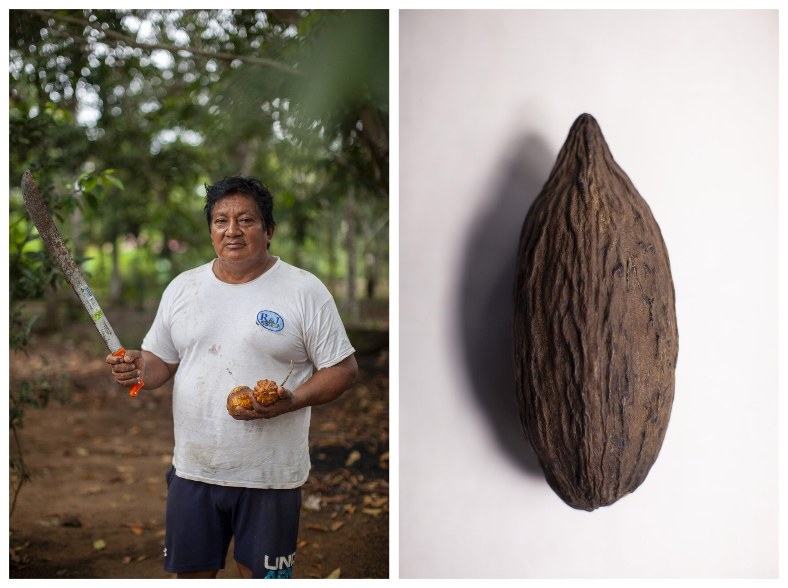 Jorge Tayón Keddero, defensor ambiental de la comunidad Harakmbut. Cacao contra el oro. Fotos: Alejandro Saldívar