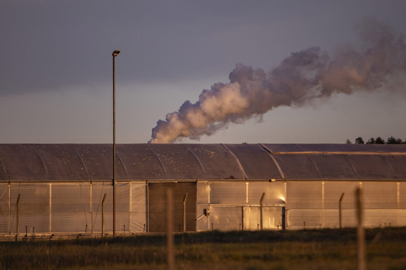 Chimenea del Vivero Santana de UPM en Guichón, Paysandú, Uruguay. Foto: Dahian Cifuentes