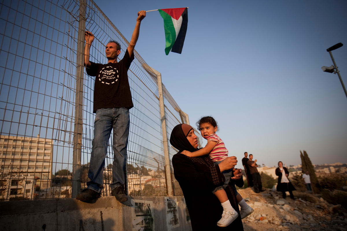 Protesta en contra de los asentamientos israelíes en Jerúsalen este. Foto: Alejandro Saldívar