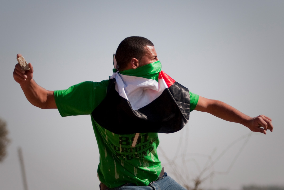 Shebab en Nabi Saleh. Foto: Alejandro Saldívar