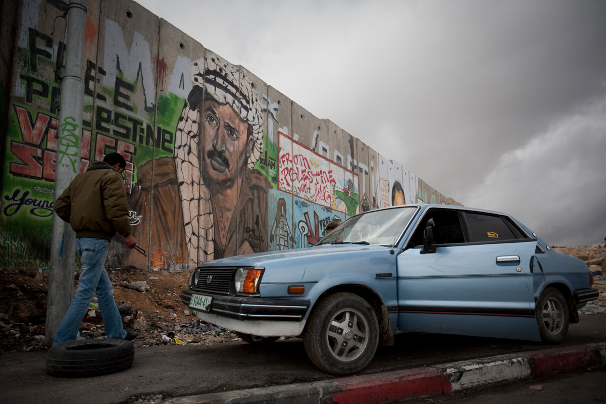 El muro que divide Israel de Palestina. Checkpoint en Kalandia. Ramallah, Cisjordania. Foto: Alejandro Saldívar